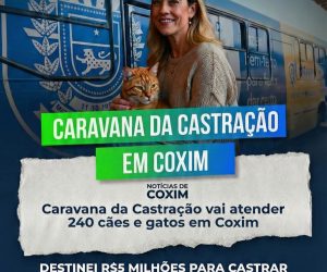 Vereadora Lourdes destaca chegada da Caravana da Castração em Coxim