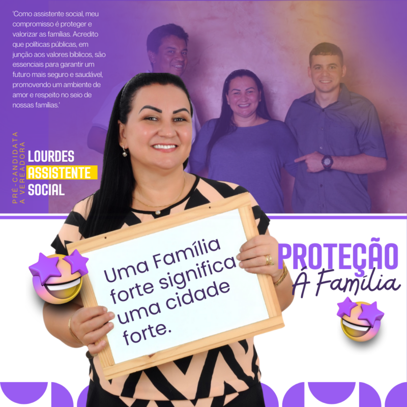 Lourdes Assistente Social, em proteção da família